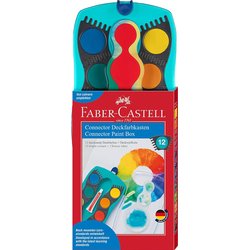 Deckfarbkasten Faber Castell 125003 Connector 12 Farben türkis