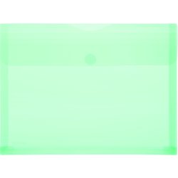 Sichttasche Foldersys 40105-54 PP A4quer mit Klettverschluss + Dehnfalte transluzent grün