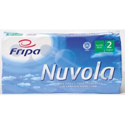 Toilettenpapier Nuvola 2-lagig hochweiß mit Blumenprägung