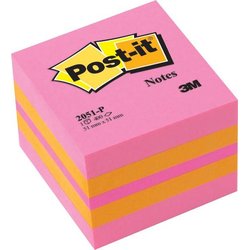 Haftnotiz Post-it 2051-P pink Mini-Würfel 51x51mm 400Bl