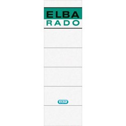 Rückenschild Elba 04617WEGN 59x190mm 10St sk weiß Druck weiß/grün