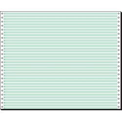 Computerpapier Endlos 60g weiß 1fach mit Lesestreiten grün 2000Bl