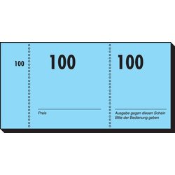 Nummernblock 105x50mm 1-100 nummeriert 5Farben 100Bl