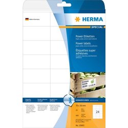 Power-Etikett Herma 10905 A4 25Bl 70x36mm 600St extrem stark haftend weiß
