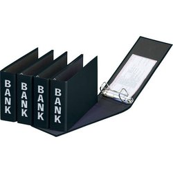 Bank-Ordner Hartpappe PP-kaschiert DIN lang 50mm schwarz
