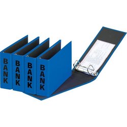 Bank-Ordner Hartpappe PP-kaschiert DIN lang 50mm blau