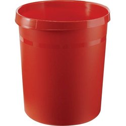 Papierkorb Kunststoff 18 Liter mit Rand rot