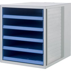 Schubladenbox HAN 14018-16 Karma  5 Laden offen Öko-blau