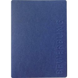 Bewerbungsmappe Karton A4 2-teilig blau
