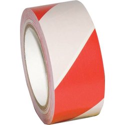 Absperr- und Flatterband rot/weiß aus Polyethylen, 32 my