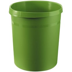 Papierkorb Kunststoff 18 Liter mit Rand grün