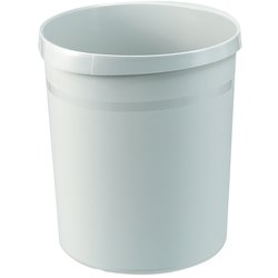 Papierkorb Kunststoff 18 Liter mit Rand lichtgrau