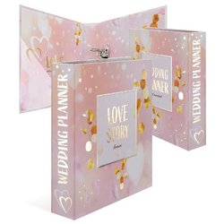 Motiv-Ordner Hochzeitsplaner Herma 15410 A4 LOVE Story inklusive Register 10-teilig mit farbigen Innendruck