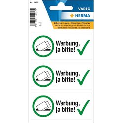 Hinweisetikett Bitte Werbung einwerfen wetterfest