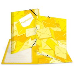 Postmappe A4 Karton mit Aufdruck und Briefmotiv