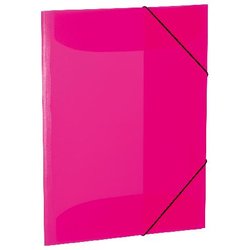 Sammelmappe A3 PP transluzent neon pink