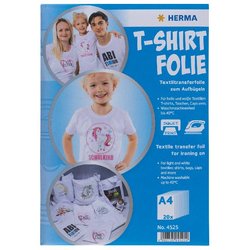 InkJet-T-Shirt Folie für helle Textilien A4 20Blatt