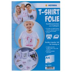 InkJet-T-Shirt Folie für helle Textilien A4 10Blatt