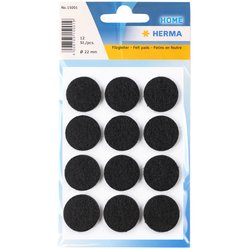 Filzgleiter Herma schwarz 22mm
