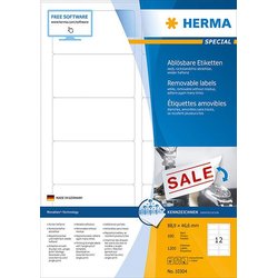Kennzeichnungsetikett Herma 10304 A4 100Bl 88,9x46,6mm 1200St weiß