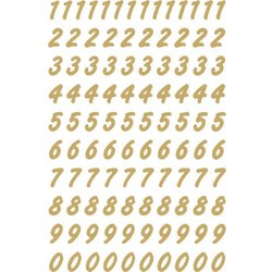 Zahlenetikett Herma 4151 2Bl 8mm hoch 0-9 Folie Folie wetterfest gold auf transparent