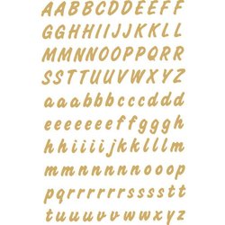 Buchstabenetikett 8mm A-Z Folie wetterfest gold transparent 2Bl