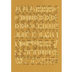 Buchstabenetikett 12mm A-Z Prismaticfolie gold 1Bl