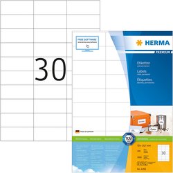 Premium-Etikett Herma 4456 A4 100Bl 70x29,7mm 3000St weiß