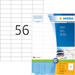Premium-Etikett Herma 4609 A4 200Bl 52,5x21,2mm 11200St uml. Rand weiß