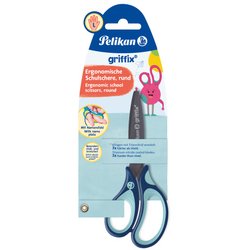 Schulschere Griffix Linkshänder rund blau