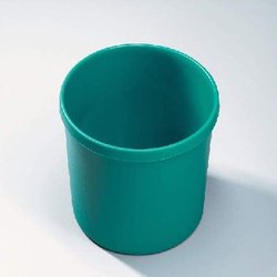 Papierkorb Kunststoff 18 Liter mit Rand grün