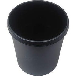 Papierkorb Kunststoff 18 Liter mit Rand schwarz