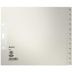 Register Papier A4ÜB 240x200mm grau 12-tlg. Jan-Dez