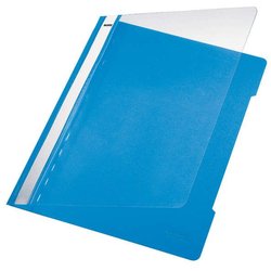 Schnellhefter A4 Kunststoff hellblau/transparent