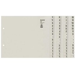 Registerserie Leitz 1304-00-85 Papier A4ÜB 240x200mm grau A-Z für 4 Ordner