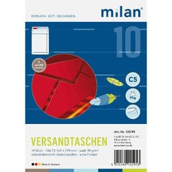 Versandtasche Milan 125/95 C5 HK weiß 10St 90g