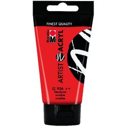 Acrylfarbe Artist 75 ml zinnoberrot