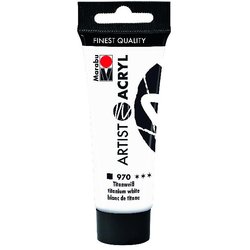 Acrylfarbe Artist 22 ml titanweiß
