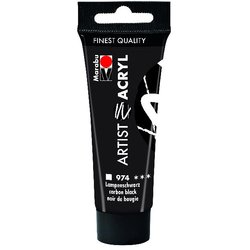 Acrylfarbe Artist 22 ml lampenschwarz