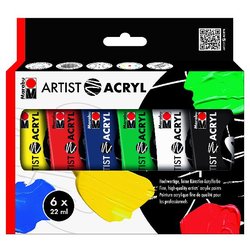 Artist Acryl 6x22 ml sortierte Farben