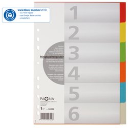 Register A4 5-farbig 6-tlg.