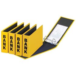 Bank-Ordner Hartpappe PP-kaschiert DIN lang 50mm gelb