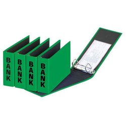 Bank-Ordner Hartpappe PP-kaschiert DIN lang 50mm grün