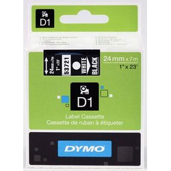 Schriftbandkassette Dymo S0721010 24mmx7m weiß auf schwarz
