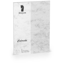 Briefumschlag Coloretti 80g DIN B6 grau marmoriert