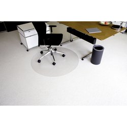 PET-Bodenschutzmatte RS Office 07-060R für Teppichboden Stärke 2,1mm Form R Ø60cm
