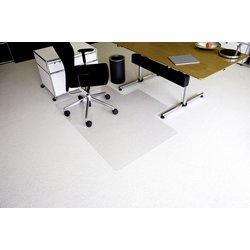 PET-Bodenschutzmatte RS Office 07-150L für Teppichboden Stärke 2,1mm Form L 120x150cm