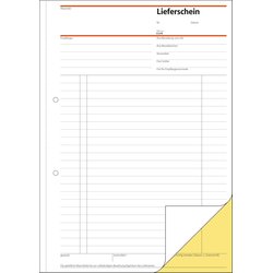 Lieferschein mit Empfangsschein 56g A4 selbsdurchschreibend 2x40Bl