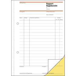 Rapport/Regiebericht A5 hoch selbsdurchschreibend 2x40Bl
