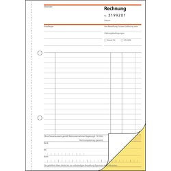 Rechnungsbuch für Kleinunternehmer A5 hoch selbsdurchschreibend 2x30Bl